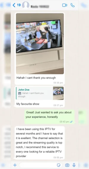 British IPTV UK — WhatsApp customer review 11